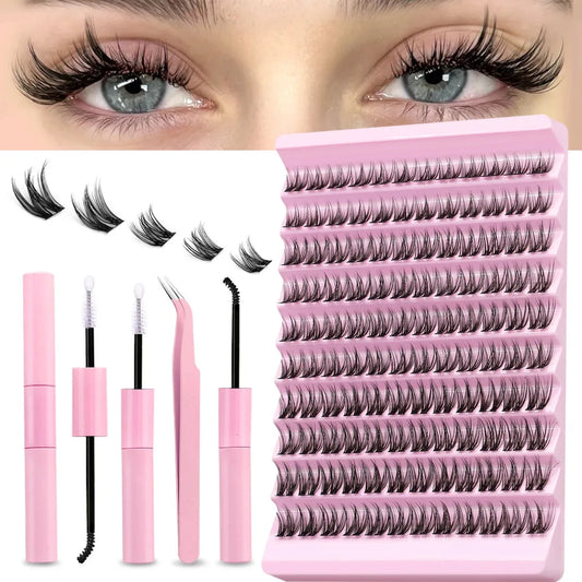 Anjieer Mink & Soft Natural DIY Cluster Lashes Extension Kit