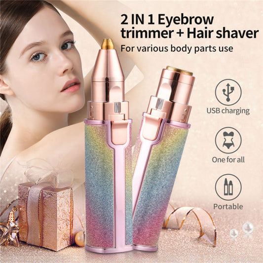 Flawless 2 in 1 Facial Hair Remover and Eyebrow Trimmer Machine ( Original )