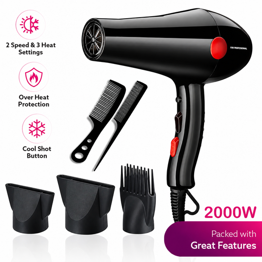 Professional Hair Dryer – Powerful Blow Dryer for Fast Drying & Hair Styling