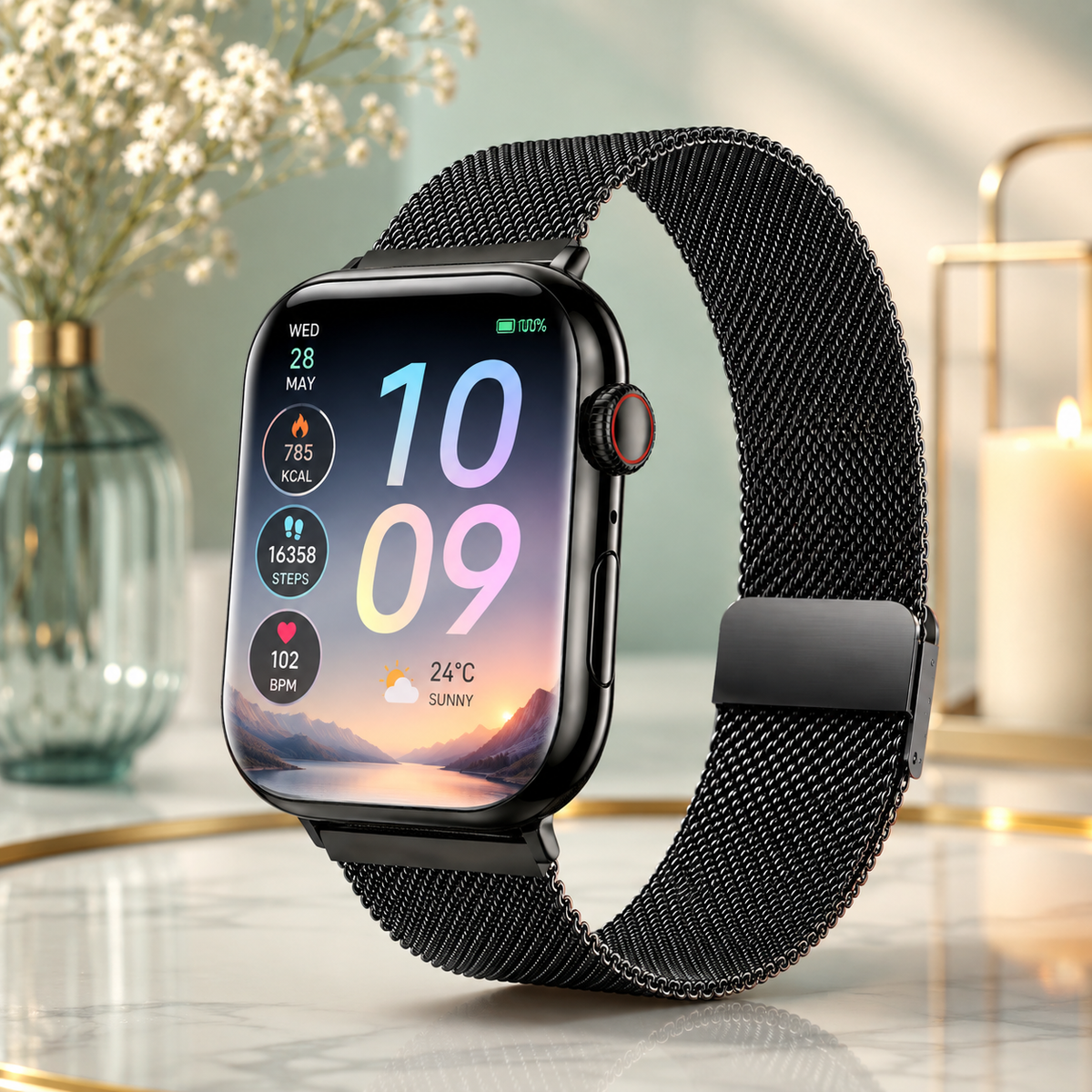 Smart Watch Series 11 with Amoled Display – Bluetooth Calling Waterproof With (7 Straps)