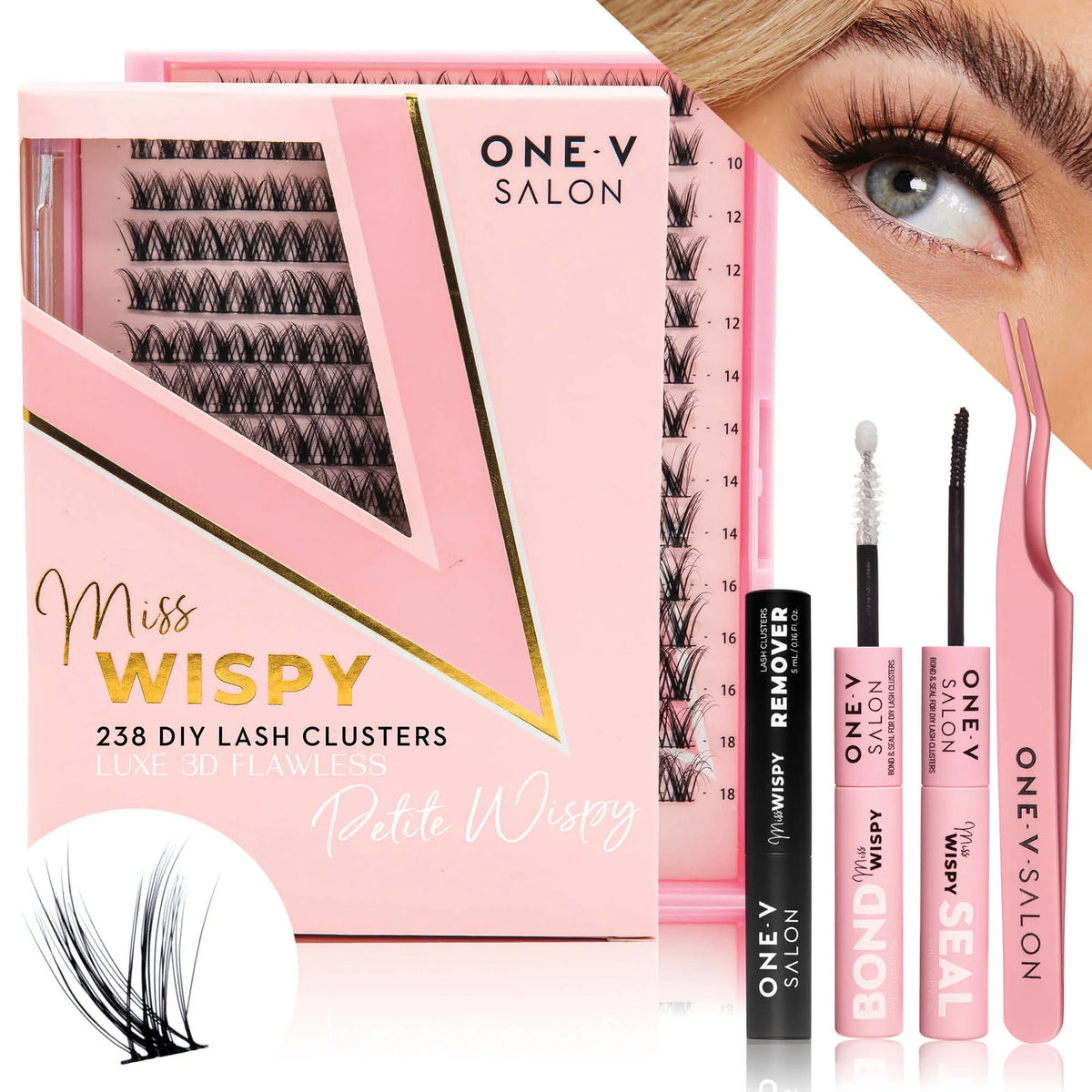 Anjieer Mink & Soft Natural DIY Cluster Lashes Extension Kit