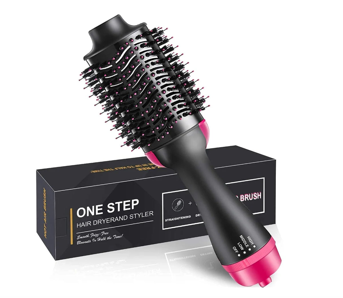 One Step 3 In 1 Hot Air Brush Dryer and Straightener