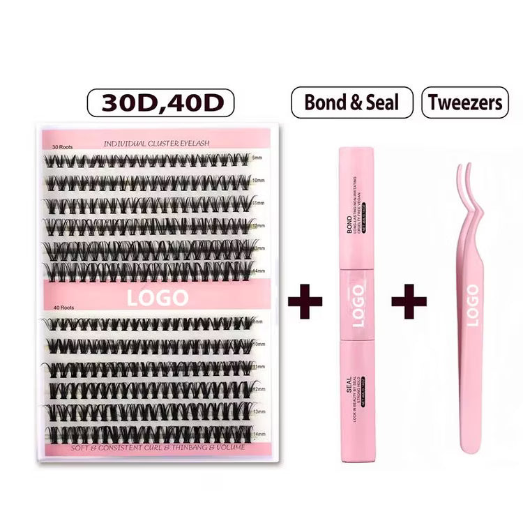 Anjieer Mink & Soft Natural DIY Cluster Lashes Extension Kit