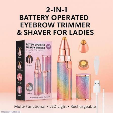 Flawless 2 in 1 Facial Hair Remover and Eyebrow Trimmer Machine ( Original )